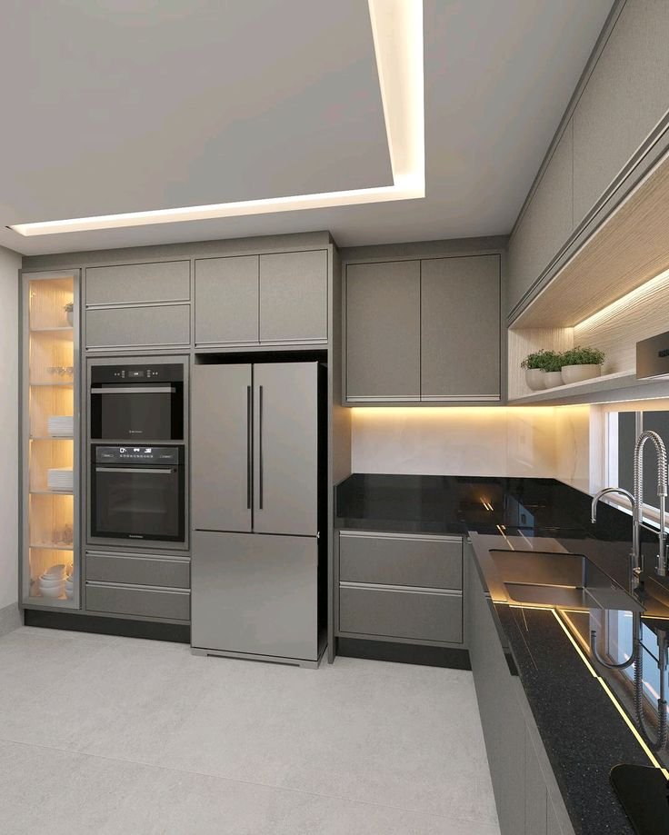 Standard Empty Kitchen with Appliances Cleaning